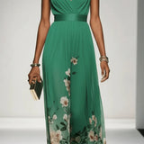 V-Neck Floral Maxi Dress