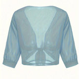 Sheer Tie-Front Cardigan