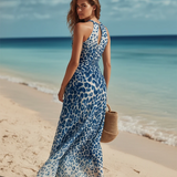 Twist-Front Ombré Leopard Maxi