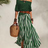 Off-Shoulder Skirt Set