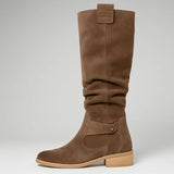 Knee-High Suede Orthopedic Boots