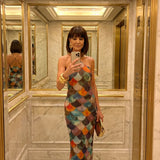Scale Pattern Maxi Dress
