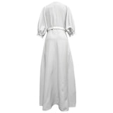 Short Sleeve A-Line Maxi Dress