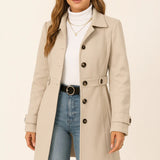 Women's Belted Tailored Trench Coat