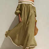 Color-Blocked Maxi Dress