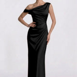 Sheath Floor Length Bridesmaid Dress