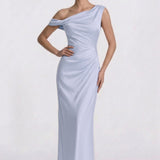 Sheath Floor Length Bridesmaid Dress