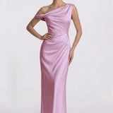 Sheath Floor Length Bridesmaid Dress