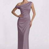 Sheath Floor Length Bridesmaid Dress