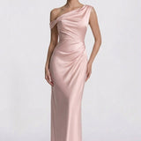 Sheath Floor Length Bridesmaid Dress