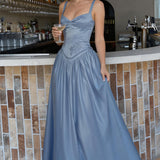 A-Line Ankle Length Off Shoulder Bridesmaid Dress
