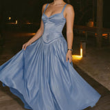 A-Line Ankle Length Off Shoulder Bridesmaid Dress