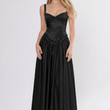 A-Line Ankle Length Off Shoulder Bridesmaid Dress