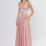 A-Line Ankle Length Off Shoulder Bridesmaid Dress
