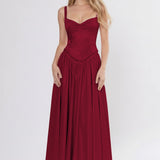 A-Line Ankle Length Off Shoulder Bridesmaid Dress
