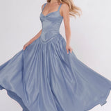 A-Line Ankle Length Off Shoulder Bridesmaid Dress