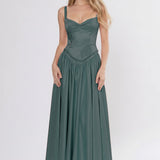 A-Line Ankle Length Off Shoulder Bridesmaid Dress