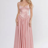 A-Line Ankle Length Off Shoulder Bridesmaid Dress
