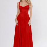 A-Line Ankle Length Off Shoulder Bridesmaid Dress