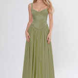 A-Line Ankle Length Off Shoulder Bridesmaid Dress
