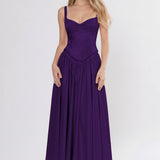 A-Line Ankle Length Off Shoulder Bridesmaid Dress