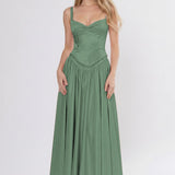 A-Line Ankle Length Off Shoulder Bridesmaid Dress