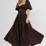 A-Line Ankle Length Bridesmaid Dress