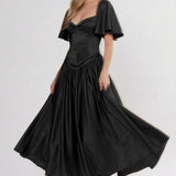 A-Line Ankle Length Bridesmaid Dress