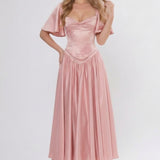 A-Line Ankle Length Bridesmaid Dress