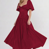 A-Line Ankle Length Bridesmaid Dress