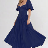 A-Line Ankle Length Bridesmaid Dress