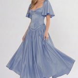 A-Line Ankle Length Bridesmaid Dress