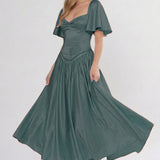 A-Line Ankle Length Bridesmaid Dress