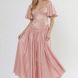 A-Line Ankle Length Bridesmaid Dress