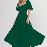 A-Line Ankle Length Bridesmaid Dress