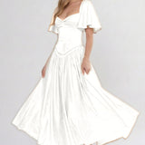 A-Line Ankle Length Bridesmaid Dress