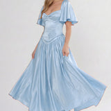 A-Line Ankle Length Bridesmaid Dress