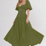 A-Line Ankle Length Bridesmaid Dress