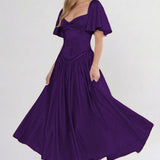 A-Line Ankle Length Bridesmaid Dress
