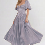 A-Line Ankle Length Bridesmaid Dress