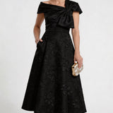 A-Line Tea Length Mother of the Bride Dress
