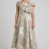 A-Line Tea Length Mother of the Bride Dress