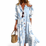Collared Floral Maxi Dress