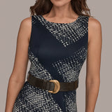 Sleeveless Printed A-Line Dress