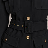 Belted Military Blazer