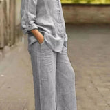 Wide-Leg Matching Outfit Set