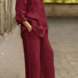 Wide-Leg Matching Outfit Set