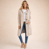 Long Button-Front Cardigan