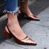 Orthopedic Slingback Block Heels