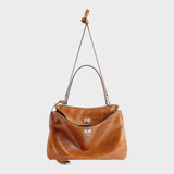 Minimalist Turn-Lock Flap Handbag